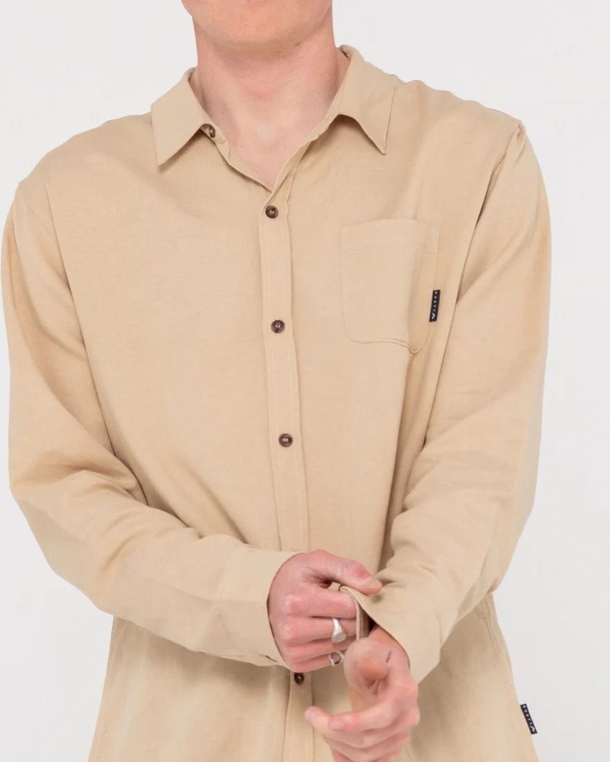 RUSTY OVERTONE L/S LINEN SHIRT