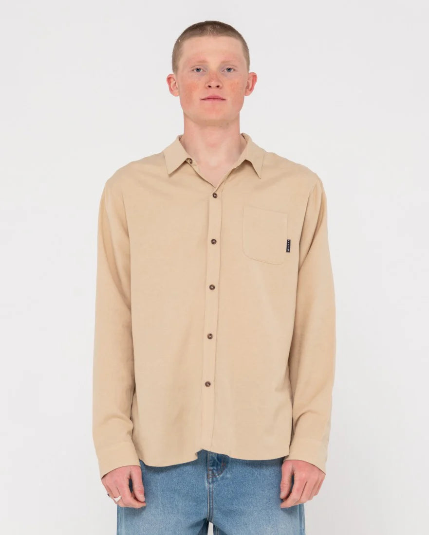 RUSTY OVERTONE L/S LINEN SHIRT