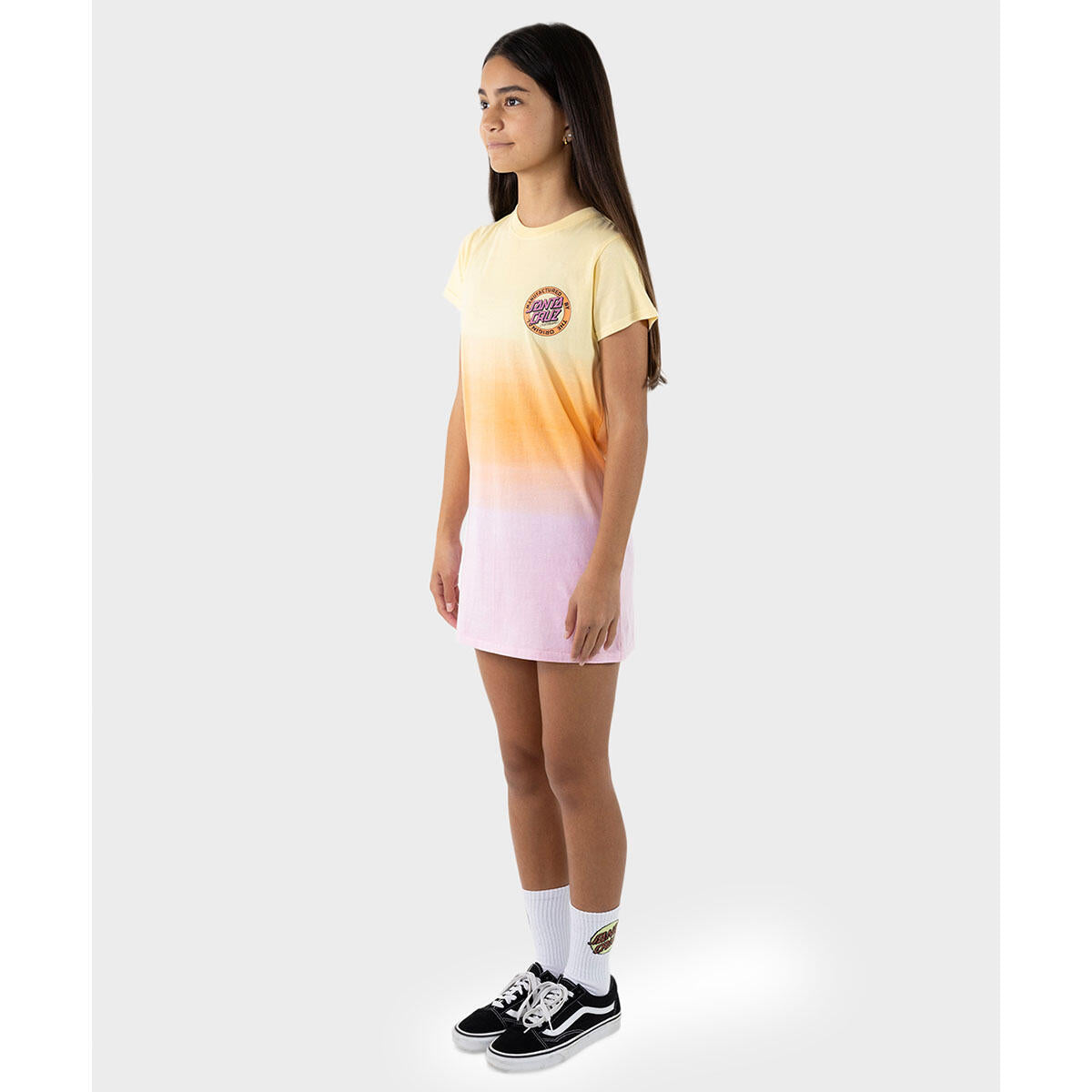 SANTA CRUZ MFG DOT RETRO SHORT SLEEVE TEE DRESS