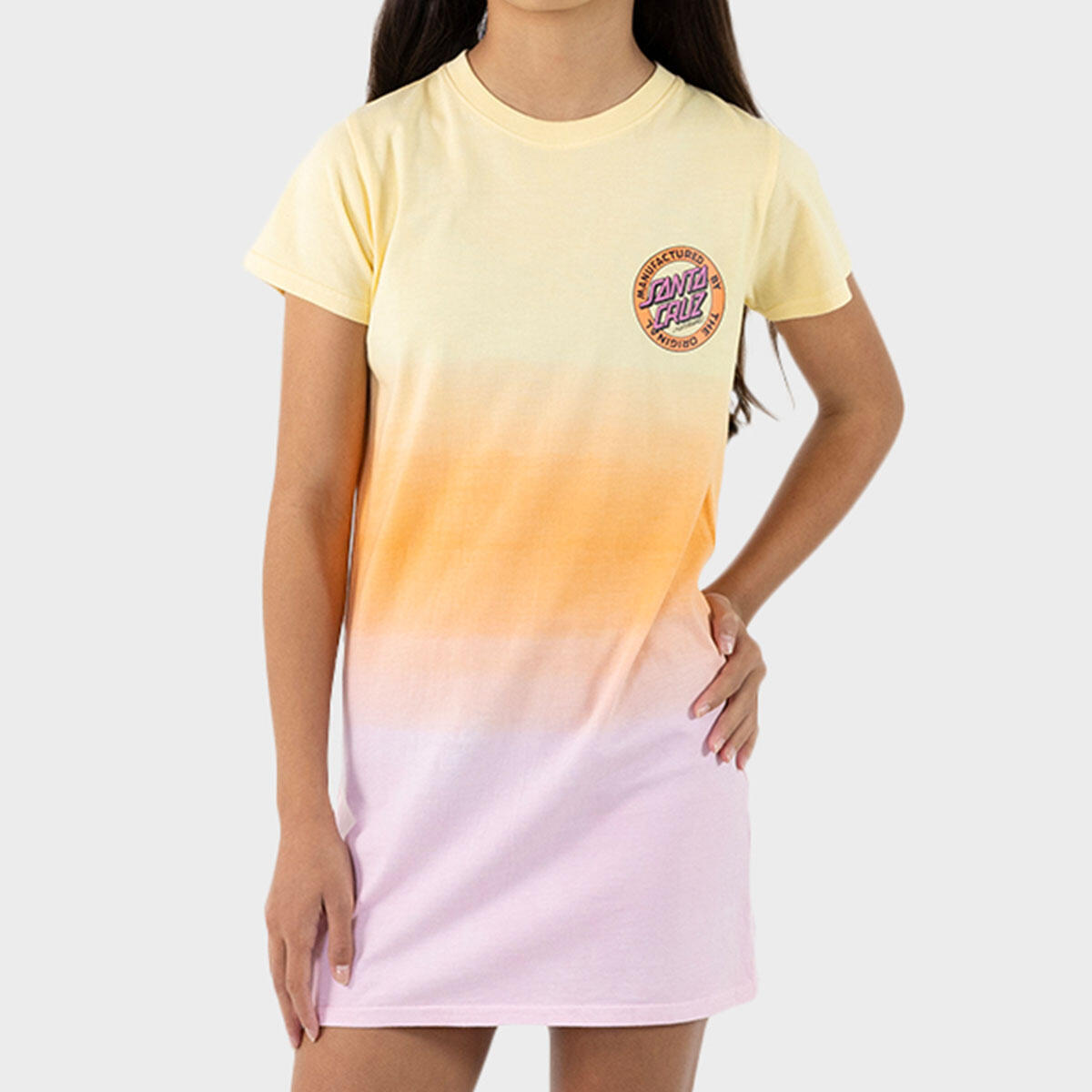 SANTA CRUZ MFG DOT RETRO SHORT SLEEVE TEE DRESS