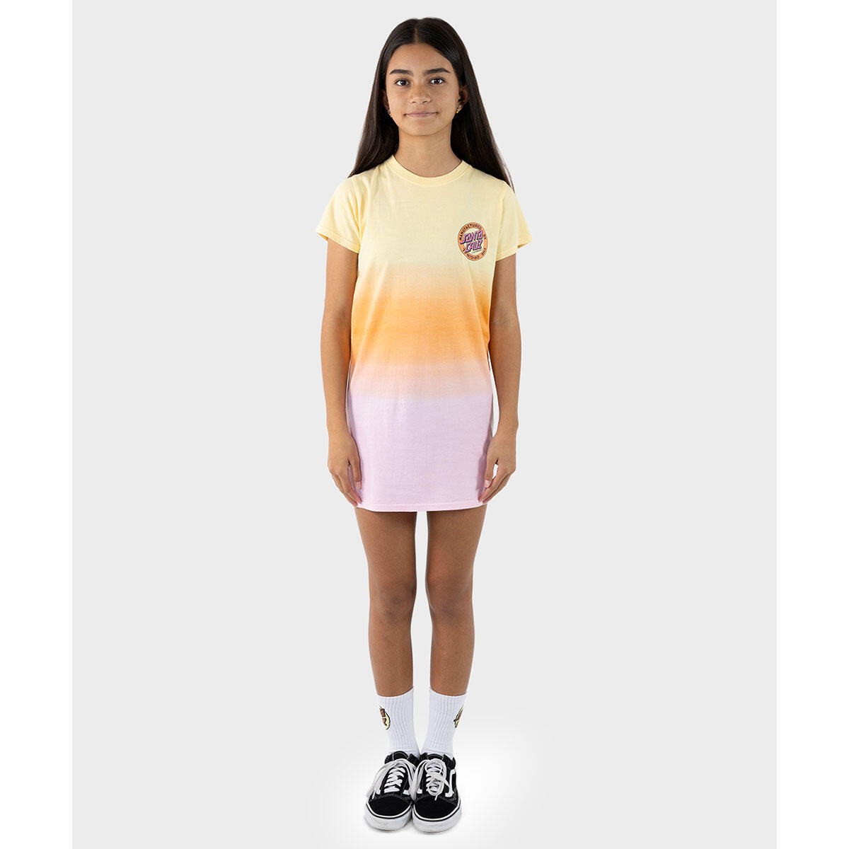SANTA CRUZ MFG DOT RETRO SHORT SLEEVE TEE DRESS