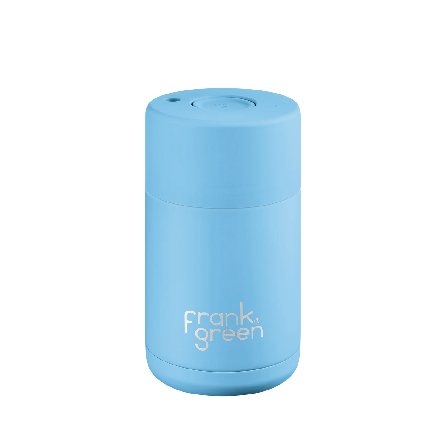 FRANK GREEN 12oz/355mil PUSH BUTTON LID CERAMIC REUSABLE CUP