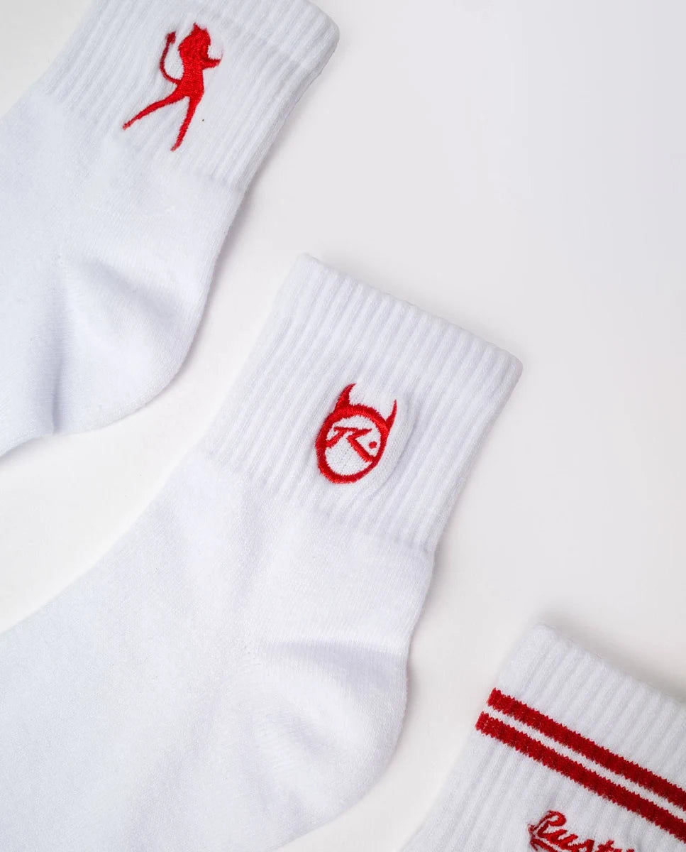 RUSTY FANCY DAY CREW 3-SOCK PACK