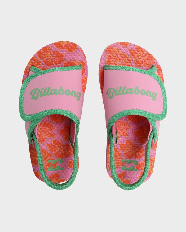 BILLABONG GROMS HAPPY HIBISCUS SLIDES