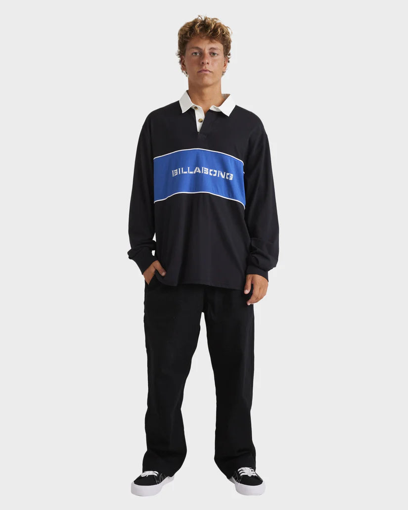 BILLABONG WARPED LS RUGBY POLO SHIRT