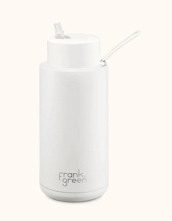 FRANK GREEN 34oz/1L STRAW LID REUSABLE CERAMIC BOTTLE