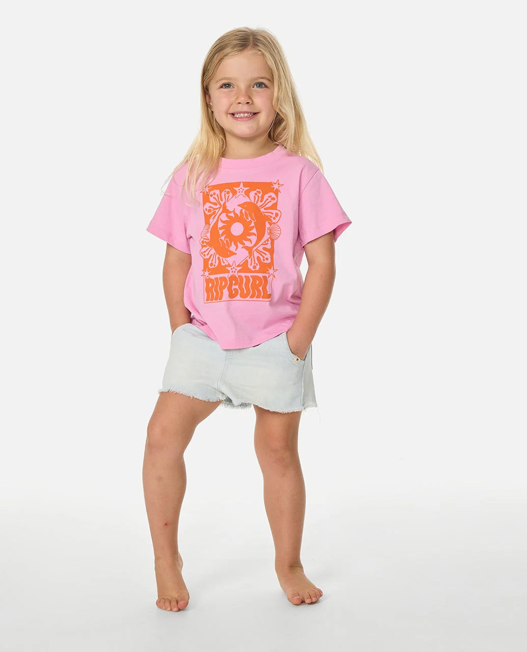 RIPCURL GIRLS SUN SWELL DOLPHIN TEE