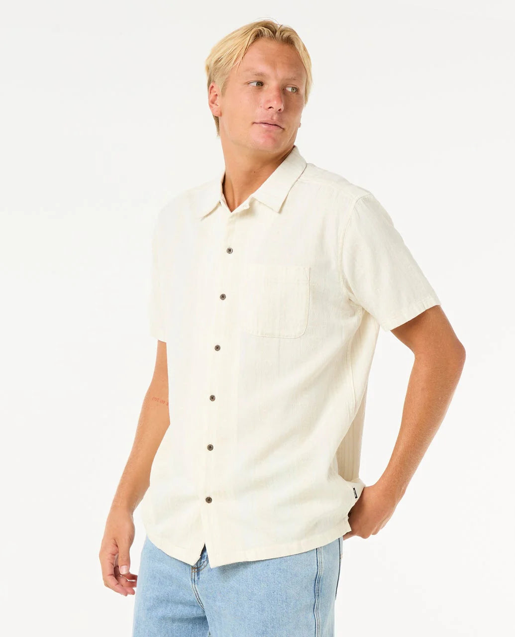 RIP CURL MEN'S RAW ENERGY STRIPE S/S SHIRT