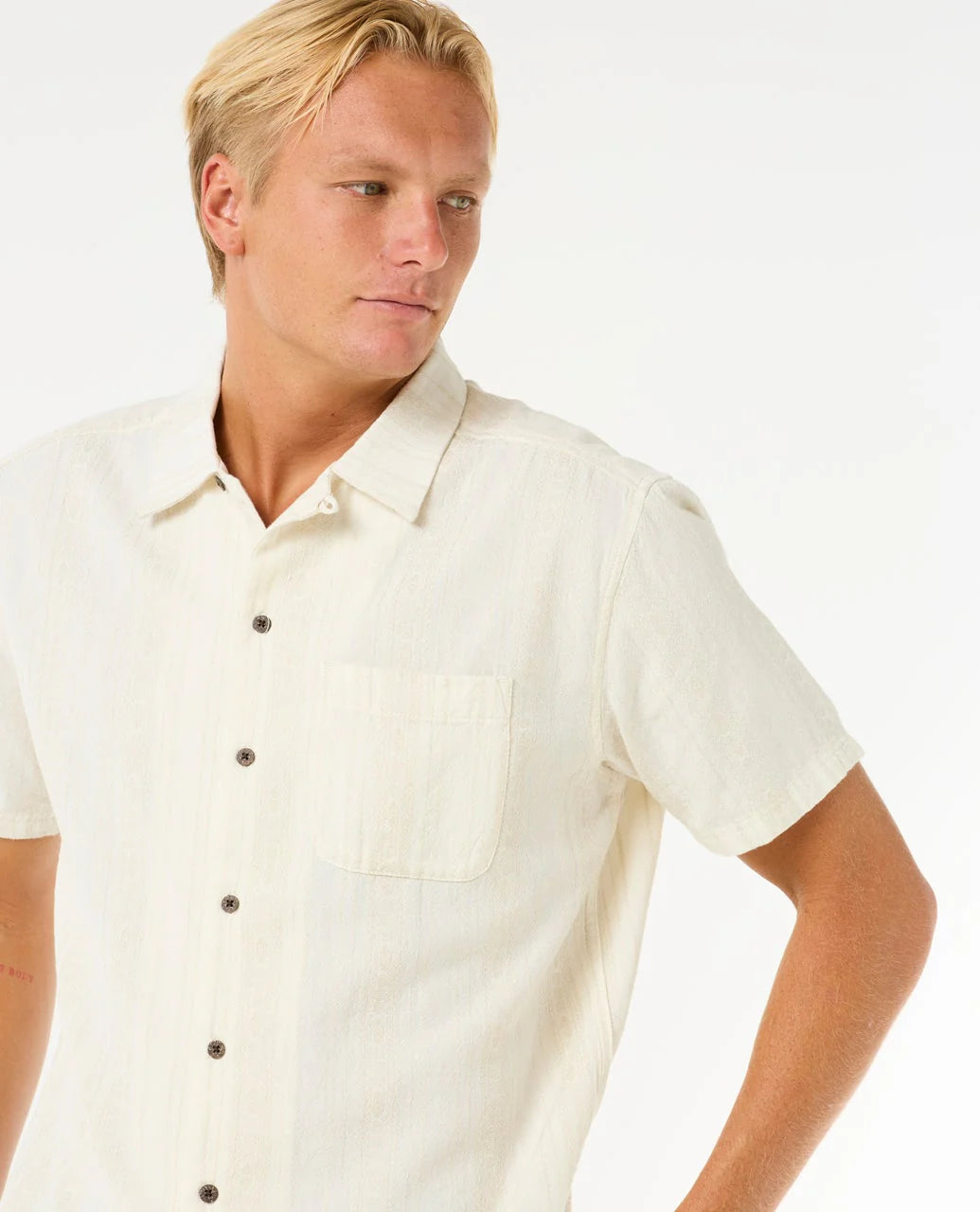 RIP CURL MEN'S RAW ENERGY STRIPE S/S SHIRT