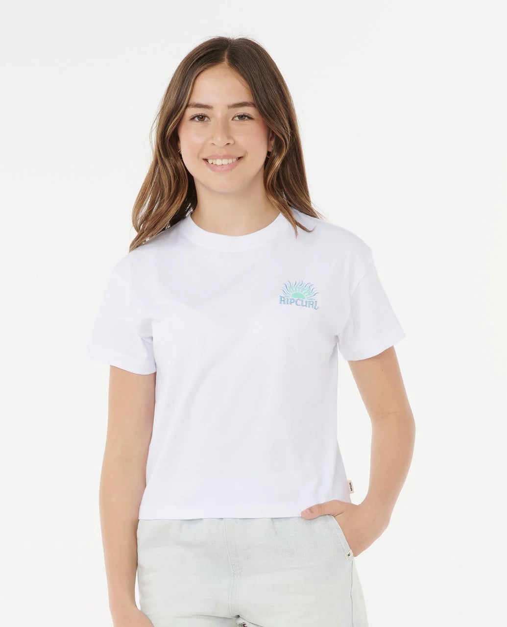 RIPCURL GIRLS SUNRISE CROP TEE