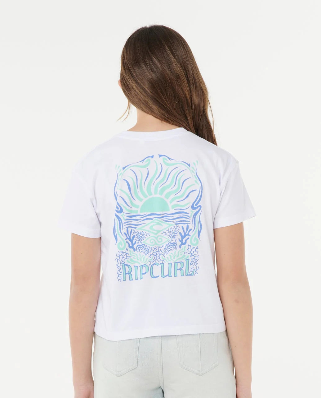 RIPCURL GIRLS SUNRISE CROP TEE