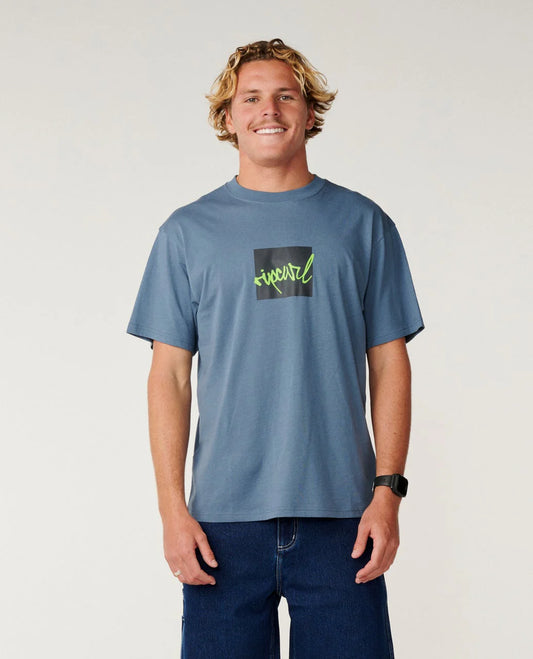RIPCURL MENS SCRIPT ICON TEE