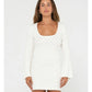 RUSTY LADIES LEO LONG SLEEVE KNIT MINI DRESS