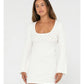 RUSTY LADIES LEO LONG SLEEVE KNIT MINI DRESS