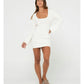 RUSTY LADIES LEO LONG SLEEVE KNIT MINI DRESS