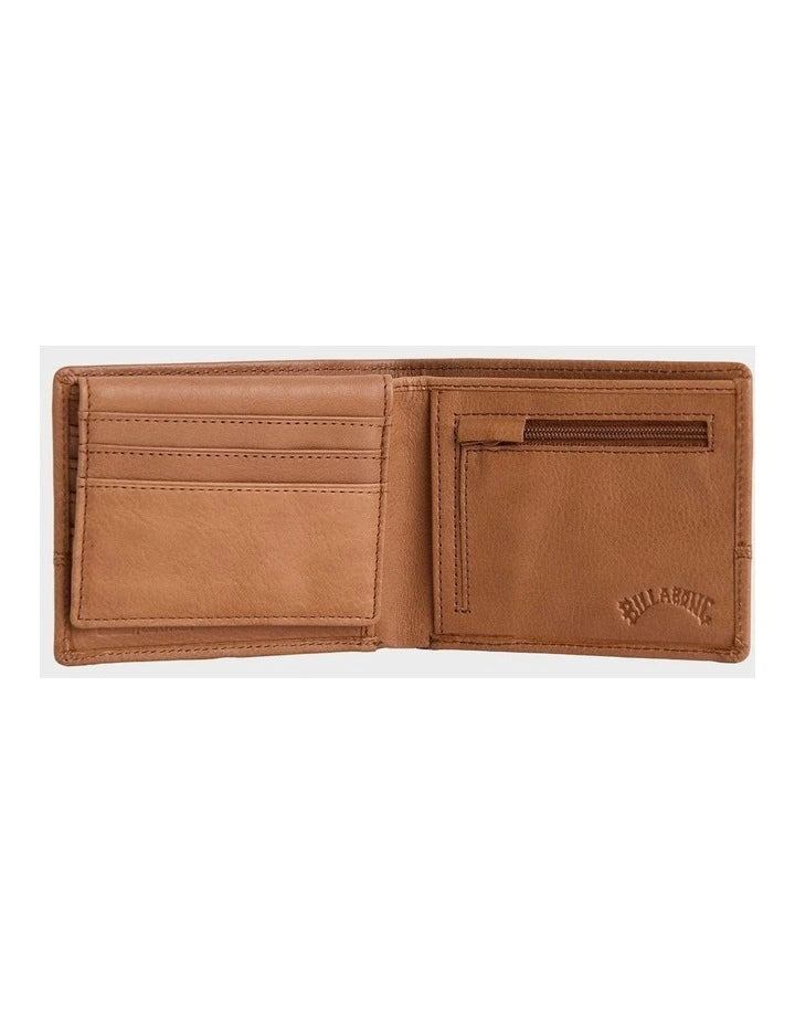 BILLABONG MENS DIMENSION 2 IN 1 LEATHER WALLET