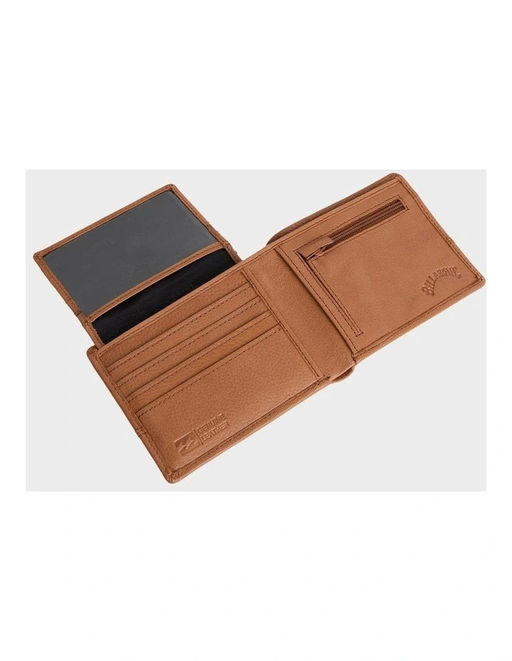 BILLABONG MENS DIMENSION 2 IN 1 LEATHER WALLET