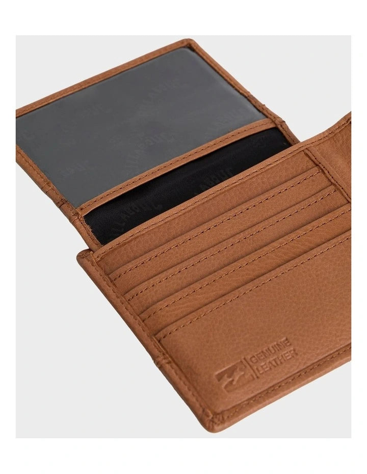 BILLABONG MENS DIMENSION 2 IN 1 LEATHER WALLET