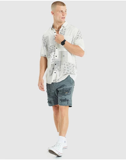 NENA & PASADENA DIAMOND DISTRICT RELAXED SHORT SLEEVE SHIRT