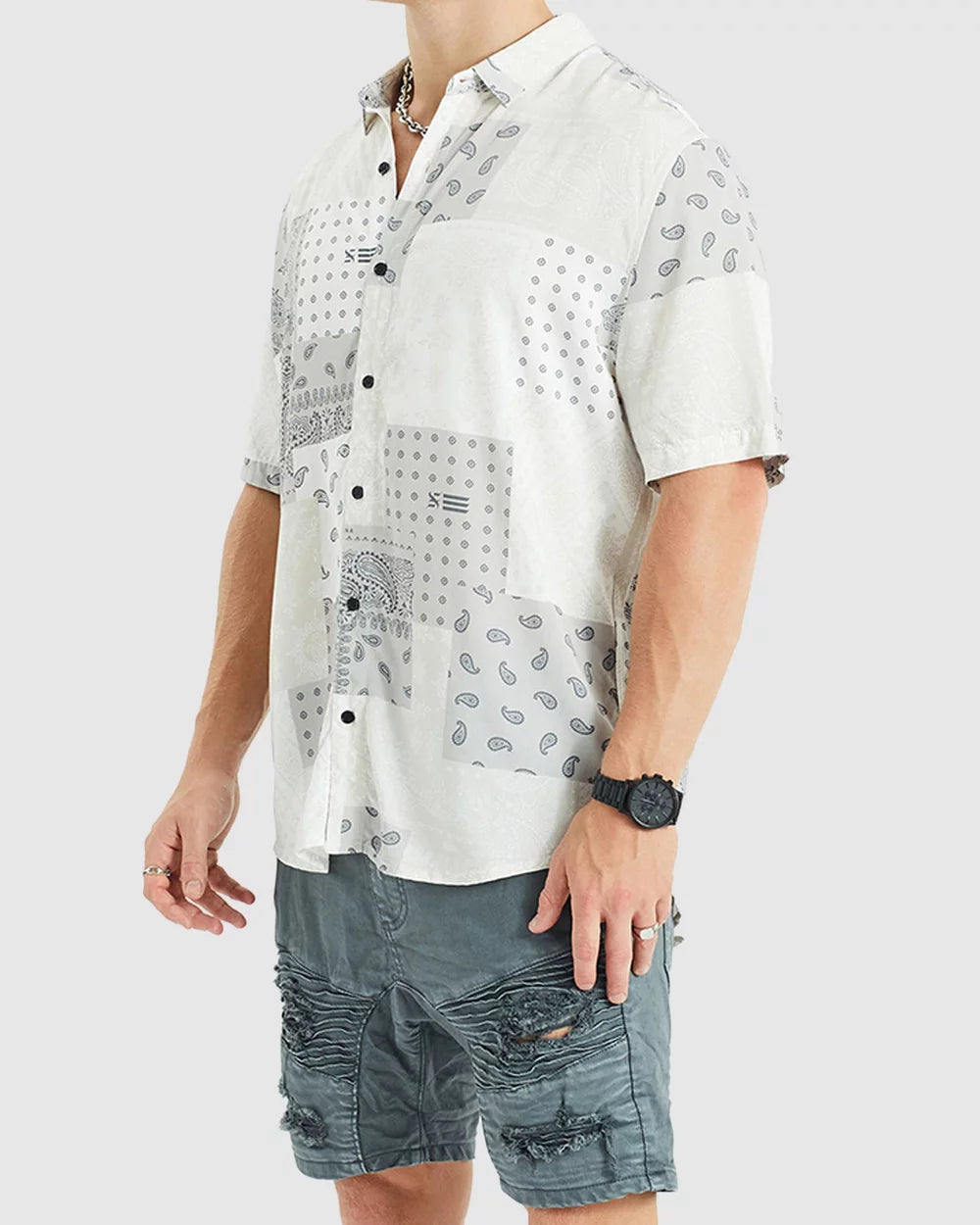 NENA & PASADENA DIAMOND DISTRICT RELAXED SHORT SLEEVE SHIRT