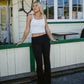 RUSTY HILTON LOW RISE BOOTLEG TRACK PANT