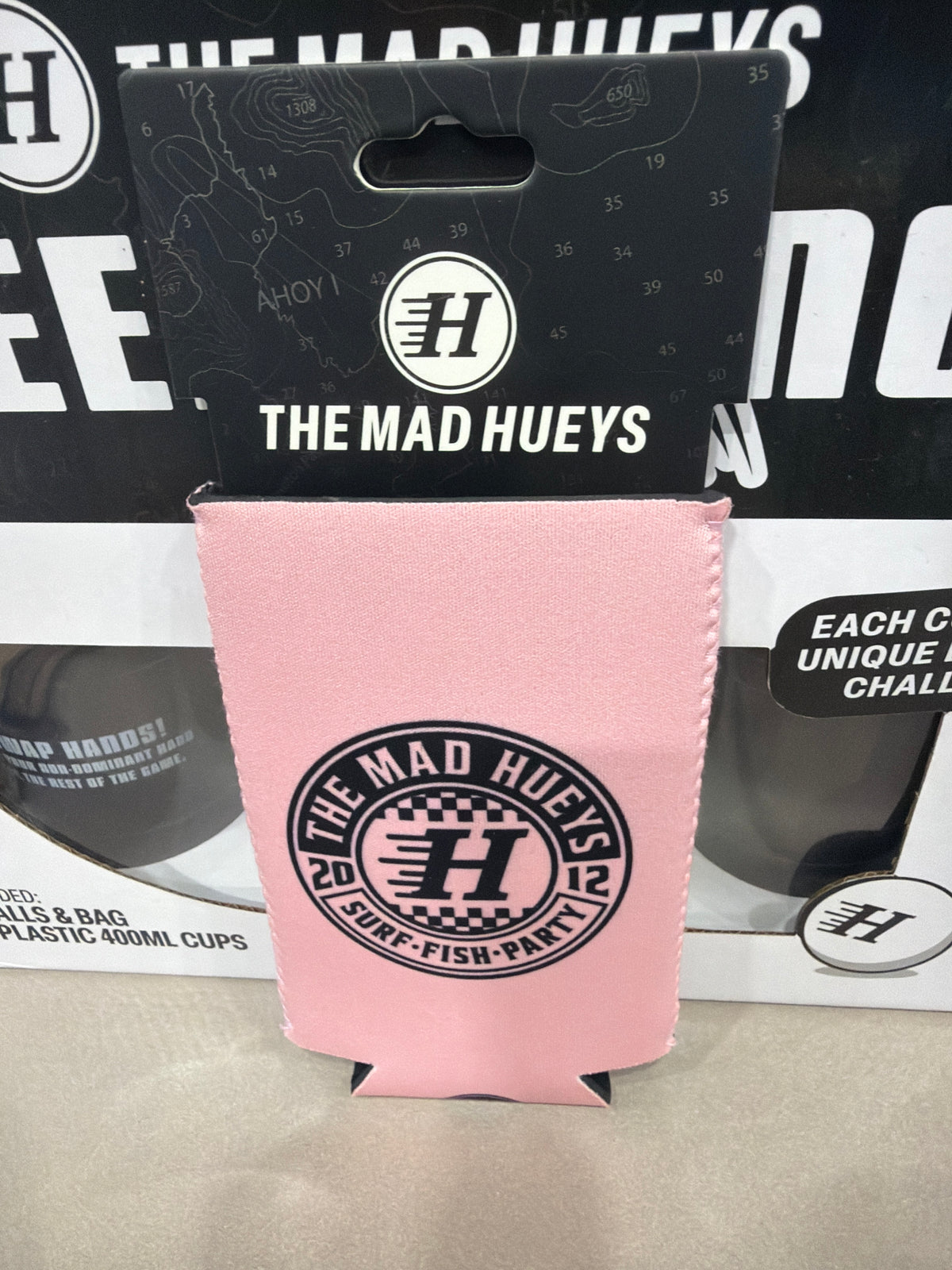 THE MAD HUEYS CHECKER HUEYS SLIM STUBBY COOLER