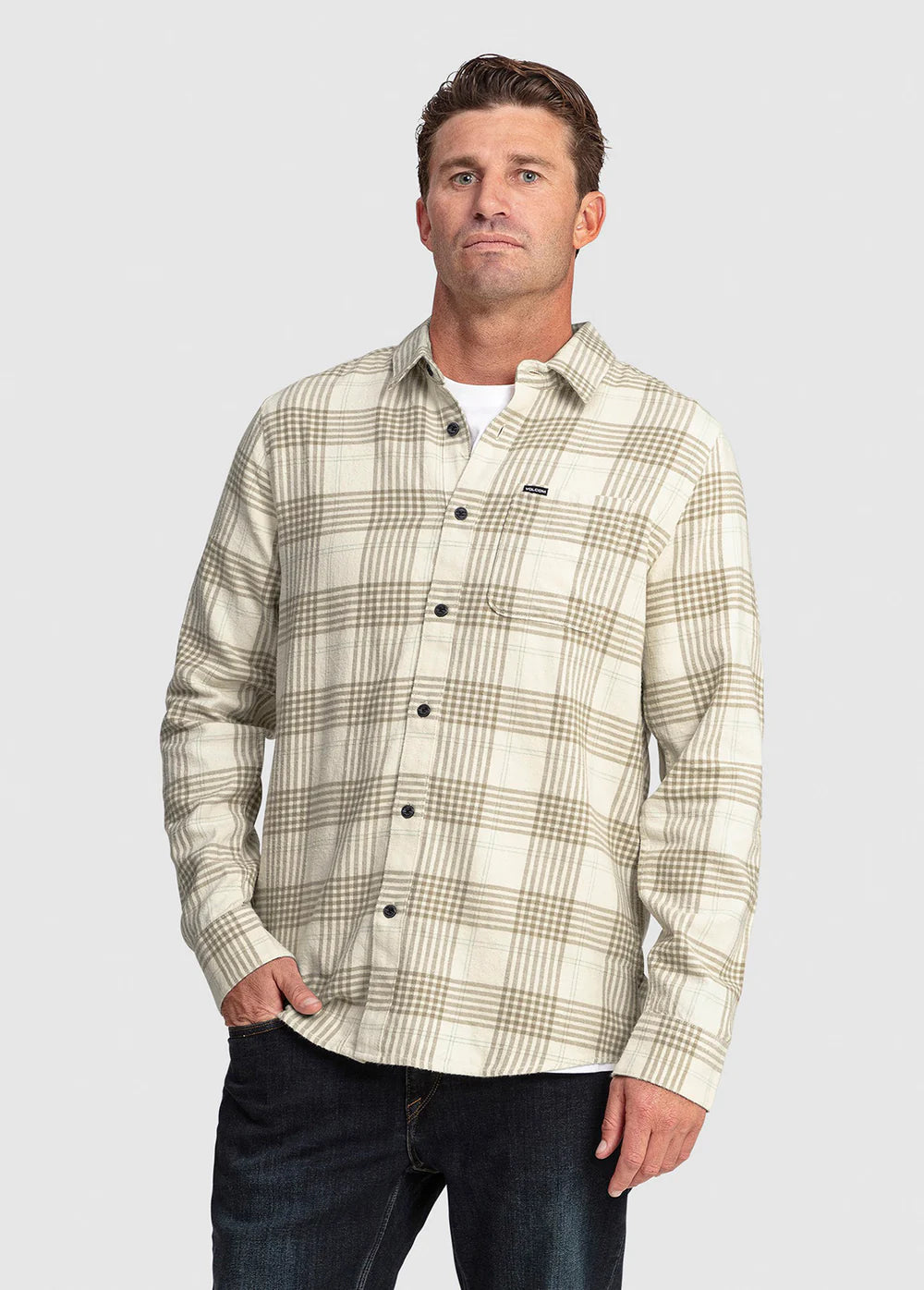 VOLCOM CADEN PLAID LS FLANNEL SHIRT
