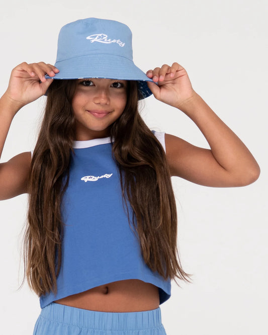 RUSTY SUMMERTIME REVERSIBLE GIRLS BUCKET HAT