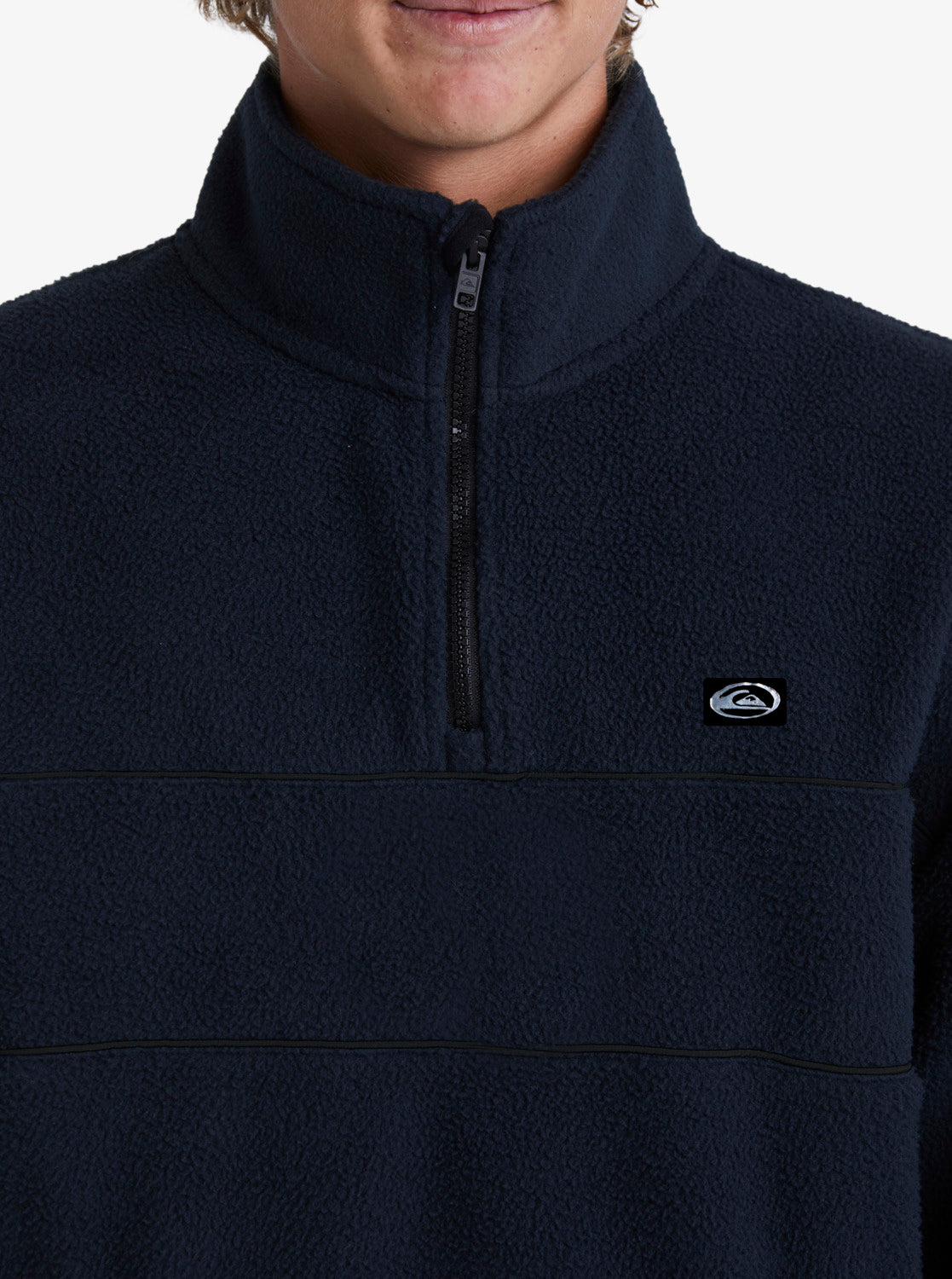 QUICKSILVER MENS SATURN SHERPA HALF ZIP JUMPER