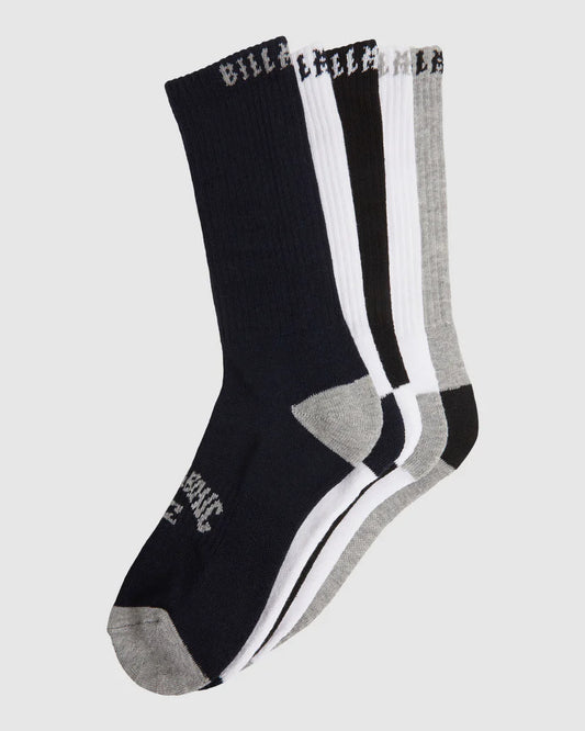 BILLABONG SPORTS SOCKS 5 PACK