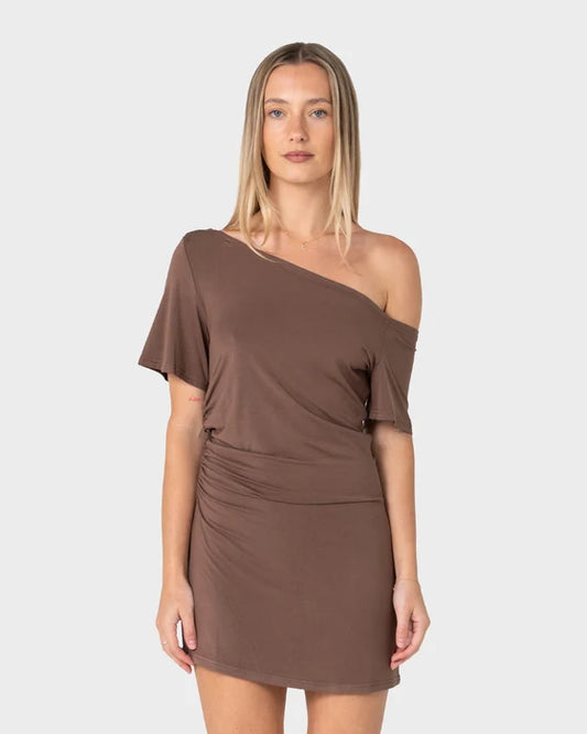 RUSTY SALLY SLOUCH OFF SHOULDER DRESS