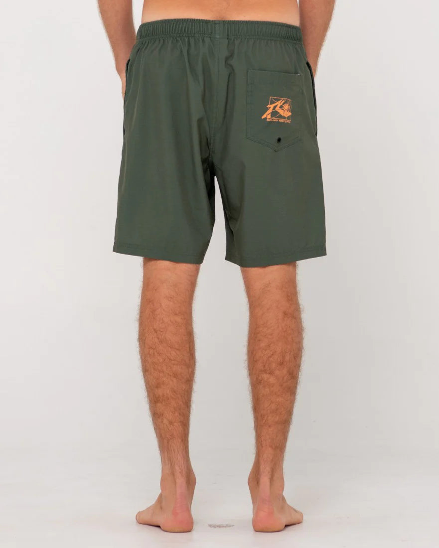 RUSTY MENS RETRO FLEX SHATTERED ELASTIC BOARDSHORT