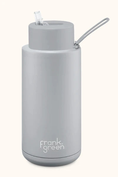 FRANK GREEN 34oz/1L STRAW LID REUSABLE CERAMIC BOTTLE