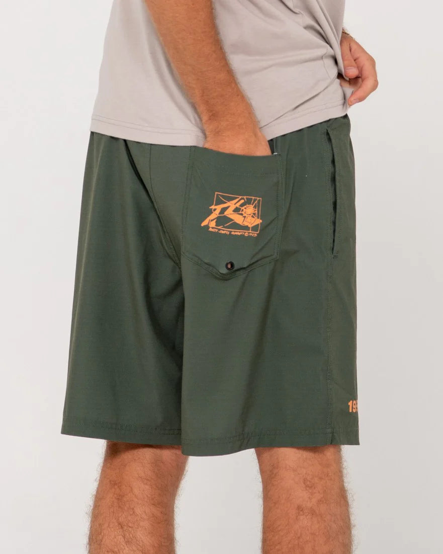 RUSTY MENS RETRO FLEX SHATTERED ELASTIC BOARDSHORT