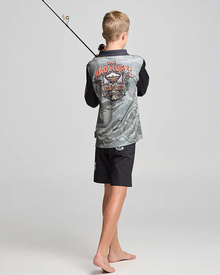 THE MAD HUEYS ISLAND CAPTAIN YOUTH UPF50+ FISHING JERSEY