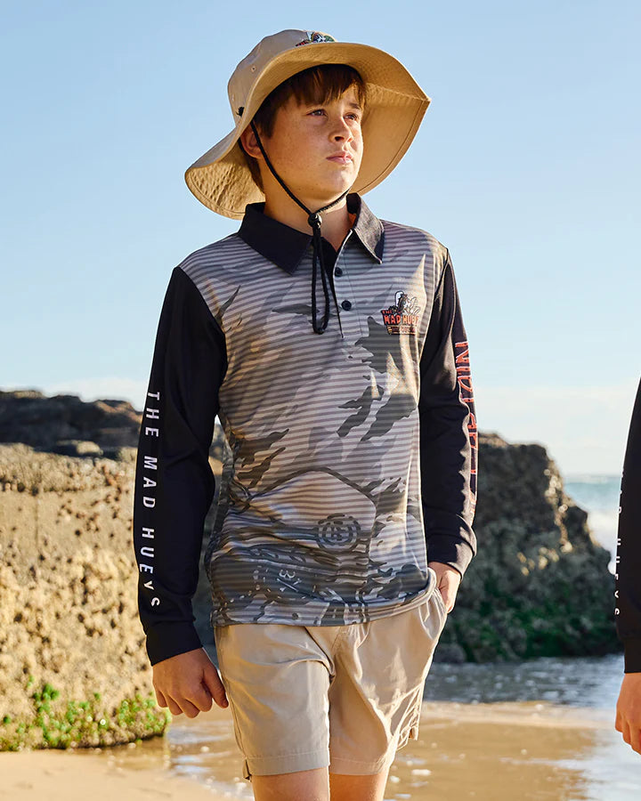 THE MAD HUEYS ISLAND CAPTAIN YOUTH UPF50+ FISHING JERSEY