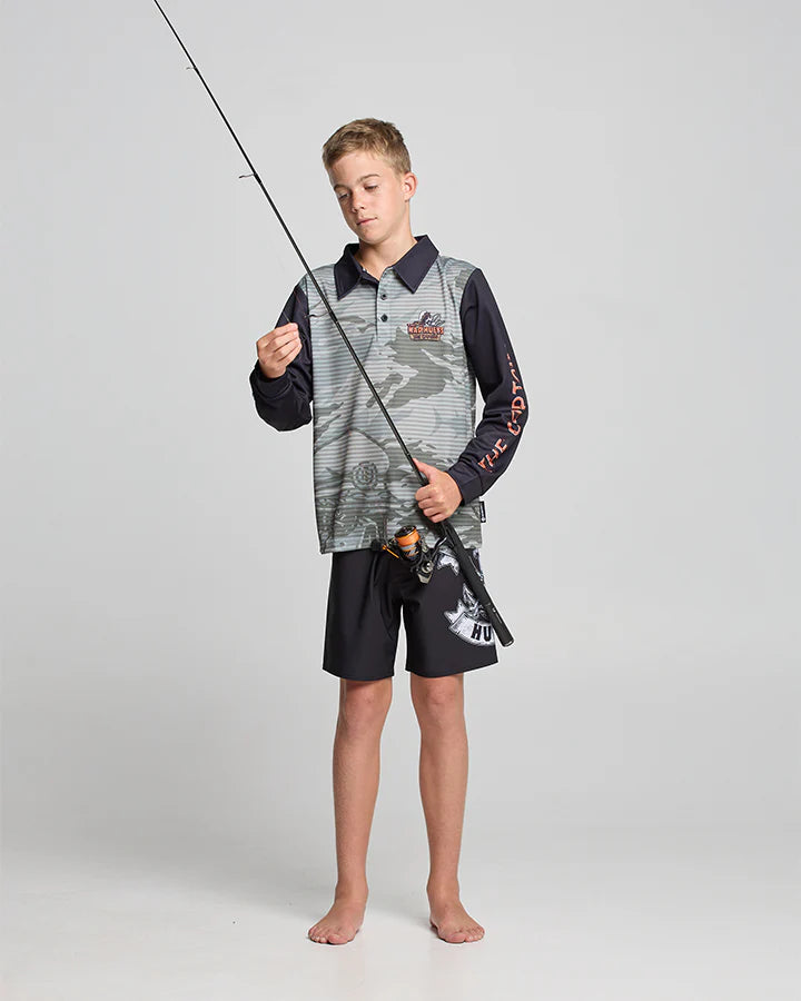 THE MAD HUEYS ISLAND CAPTAIN YOUTH UPF50+ FISHING JERSEY