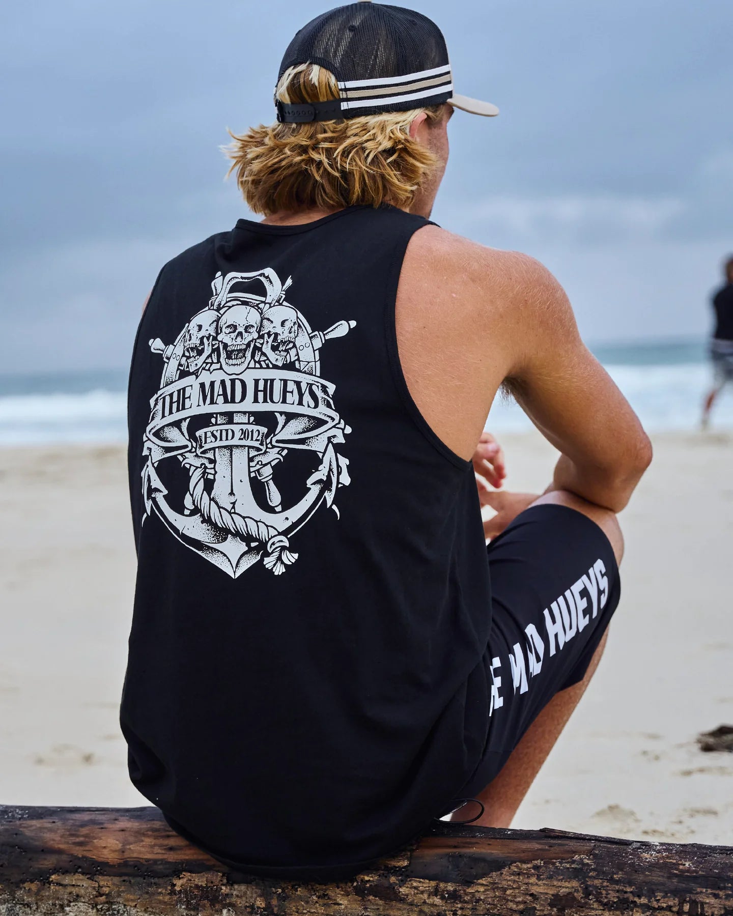 THE MAD HUEYS TRIPLE ANCHOR MENS TANK