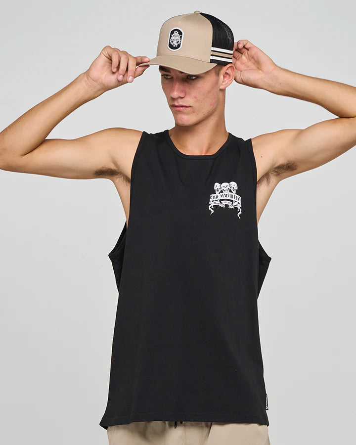 THE MAD HUEYS TRIPLE ANCHOR MENS TANK