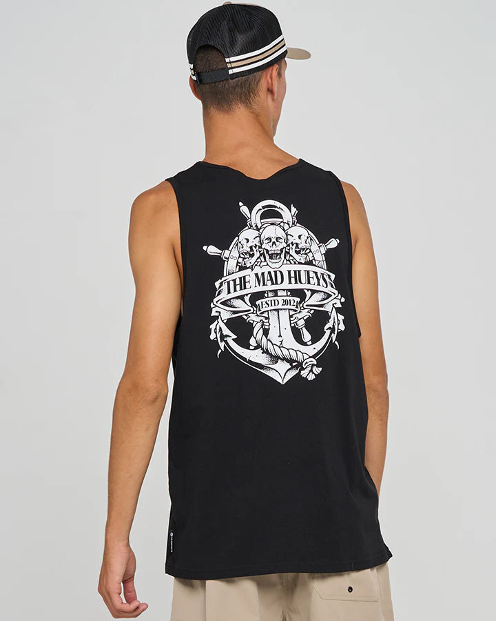 THE MAD HUEYS TRIPLE ANCHOR MENS TANK