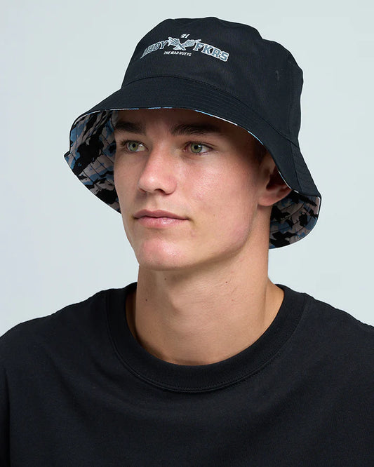 THE MAD HUEYS MENS FKRS AHOY REVERSIBLE BUCKET HAT
