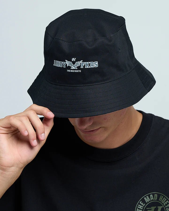 THE MAD HUEYS MENS FKRS AHOY REVERSIBLE BUCKET HAT