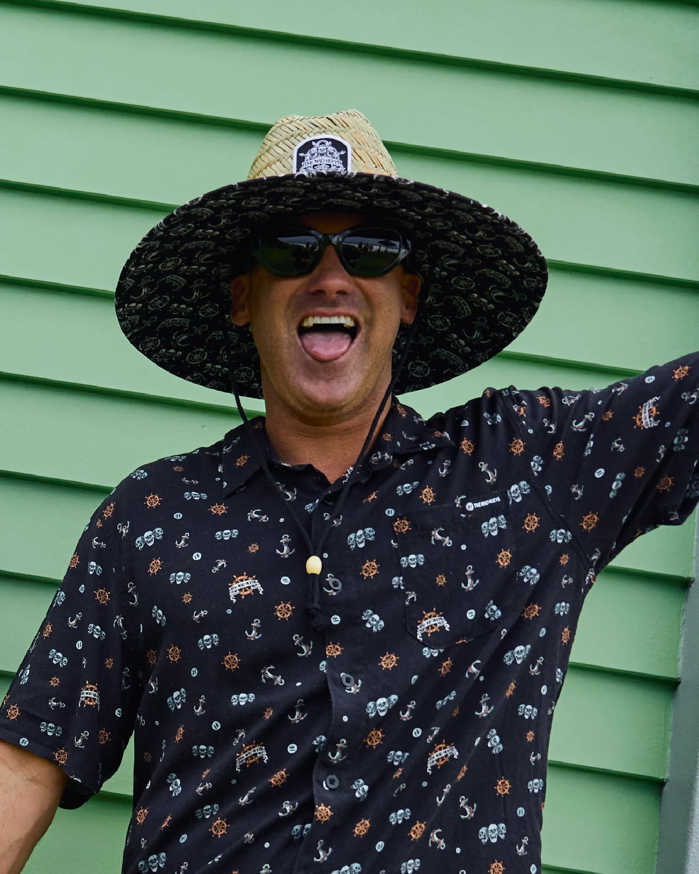 THE MAD HUEYS TRIPLE ANCHOR STRAW HAT