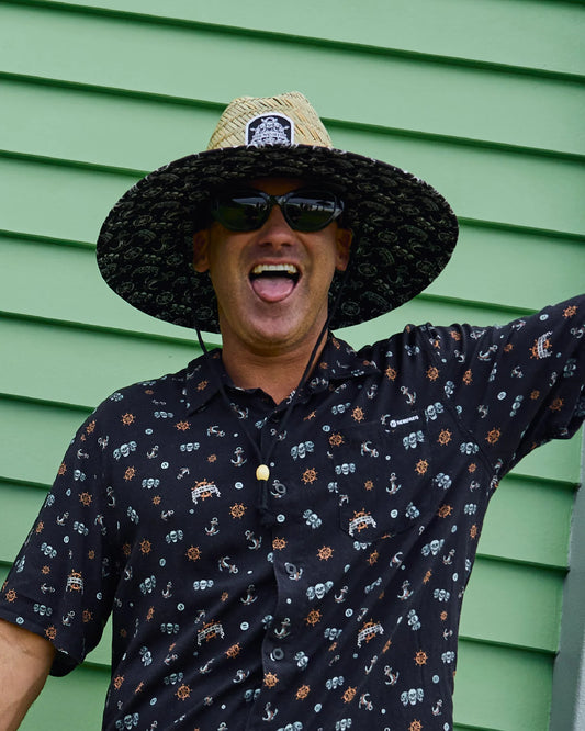 THE MAD HUEYS TRIPLE ANCHOR STRAW HAT