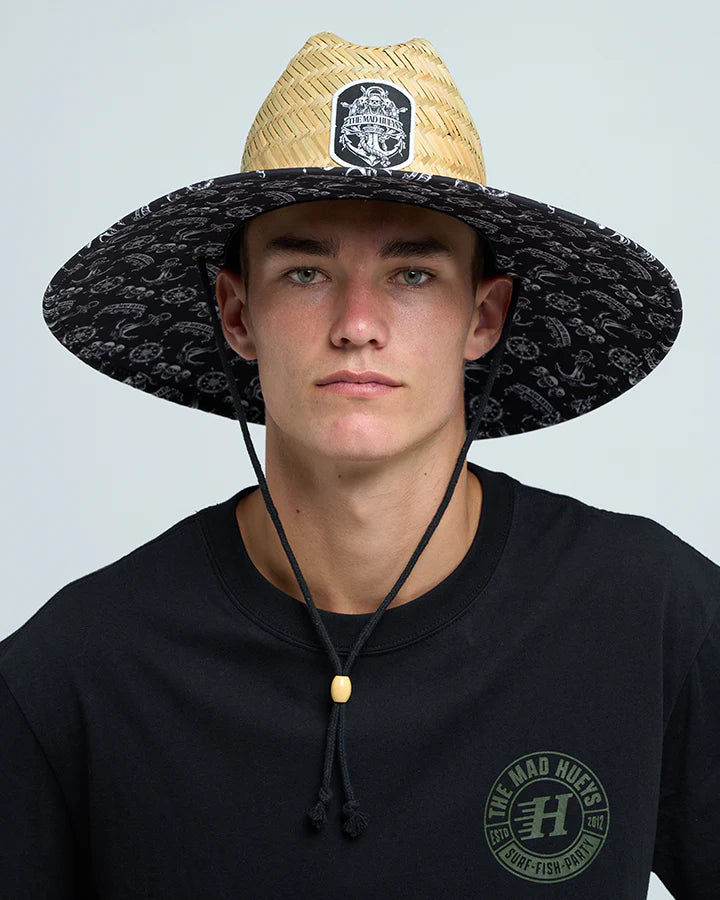 THE MAD HUEYS TRIPLE ANCHOR STRAW HAT