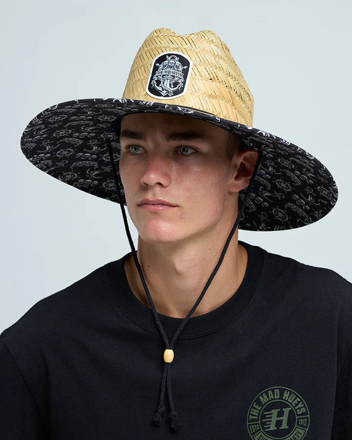 THE MAD HUEYS TRIPLE ANCHOR STRAW HAT