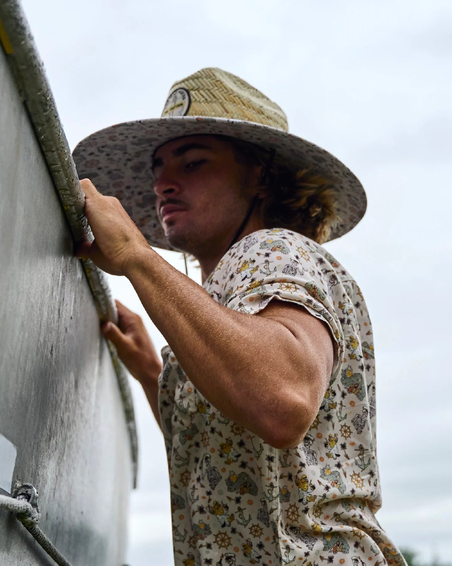 THE MAD HUEYS CROC CAPTIAN STRAW HAT