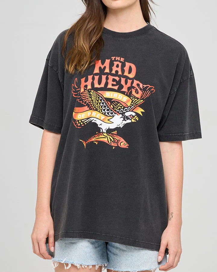 THE MAD HUEYS BIRDS OF PREY WOMENS OVERSIZED TEE