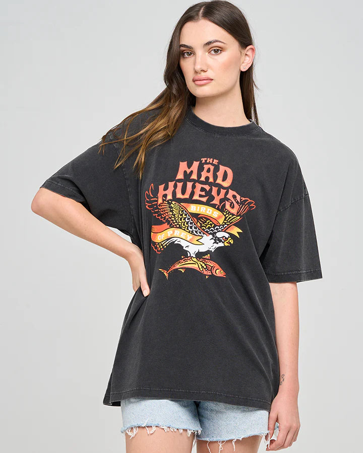 THE MAD HUEYS BIRDS OF PREY WOMENS OVERSIZED TEE