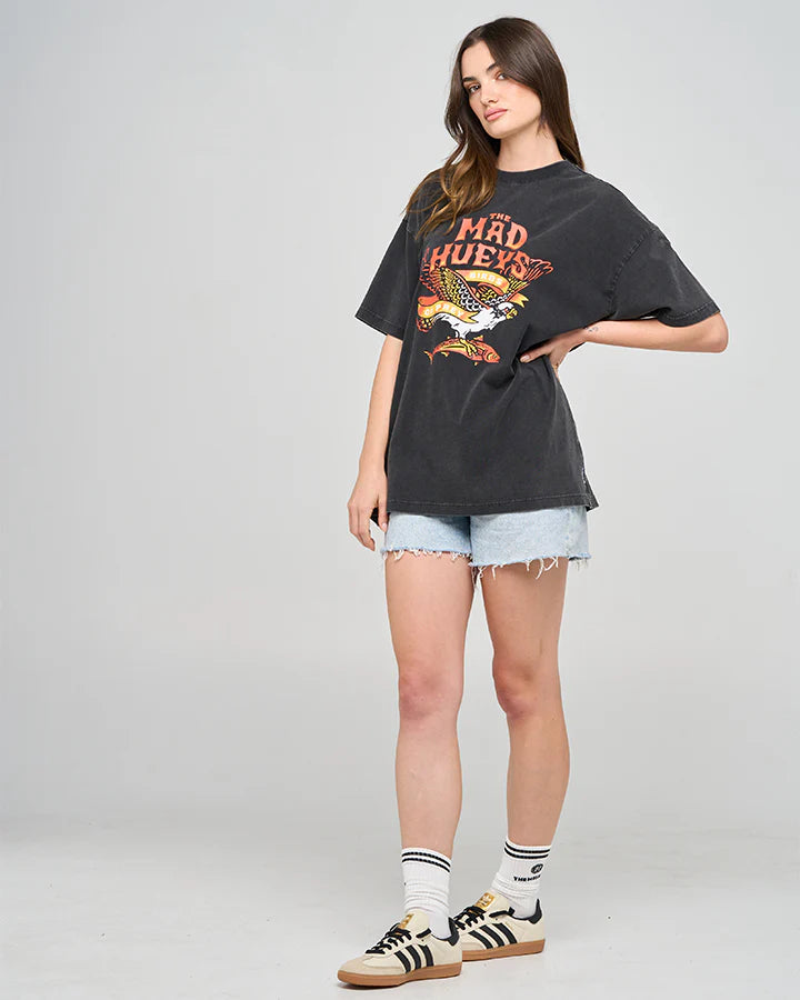 THE MAD HUEYS BIRDS OF PREY WOMENS OVERSIZED TEE